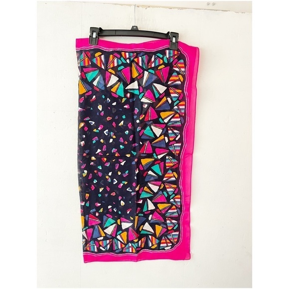 Ginnie Johansen Abstract Sails Print 32” Square Scarf - Picture 3 of 8